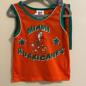 Miami Hurricanes Boys 2 Piece Basketball Jersey 2T